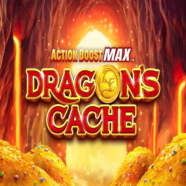 Action Boost Max Dragon's Cache logo by SpinPlay Games Rich Palms Casino