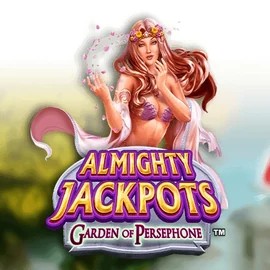 Almighty Jackpots: Garden of Persephone logo by Novomatic Rich Palms Casino