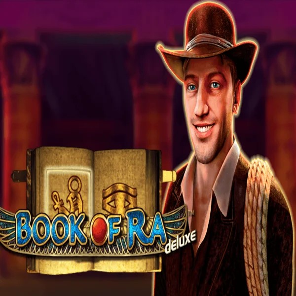 Official Slots logo: Book of Ra Deluxe by Novomatic at Rich Palms Casino