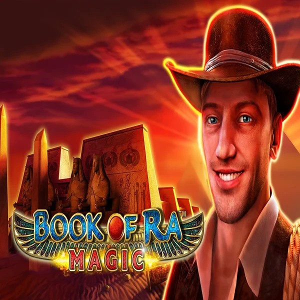 Slots logo of Book of Ra Magic from Greentube at Rich Palms Casino