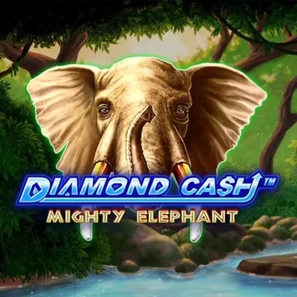 Diamond Cash Mighty Elephant slot logo by Greentube at Rich Palms Casino