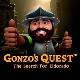 Gonzo's Quest casino game by NetEnt – featured logo at Rich Palms Casino