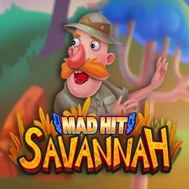 Mad Hit Savannah slot logo by RubyPlay at Rich Palms Casino