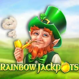 Rainbow Jackpots logo by Red Tiger Gaming at Rich Palms Casino